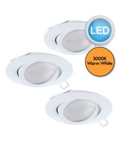 Eglo Lighting - Set of 3 Tedo - 31683 - LED White Recessed Ceiling Downlights