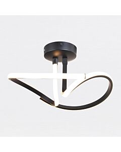 Matt Black LED Swirl Ceiling Light