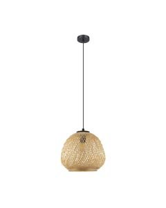 Eglo Lighting - Dembleby - 43261 - Black Natural Wood Ceiling Pendant Light