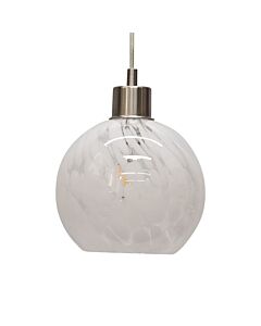 Confetti - Glass Globe with Satin Nickel Pendant Fitting
