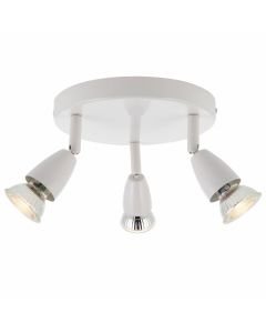 Saxby Lighting - Amalfi - 43283 - White 3 Light Ceiling Spotlight