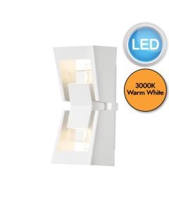 Konstsmide - Potenza - 7971-250 - LED White 2 Light IP54 Outdoor Wall Washer Light