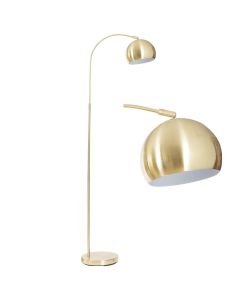Satin Brass Curved Dome Floor Lamp