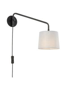 Endon Lighting - Carlson - 79500 - Black Grey Plug In Reading Wall Light