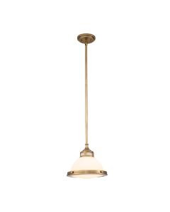 Hinkley Lighting - Amelia - HK-AMELIA-P-S-HB - Heritage Brass Opal Glass Ceiling Pendant Light