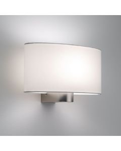 Astro Lighting - Napoli 1185001 & 5014001 - Matt Nickel Wall Light with White Shade