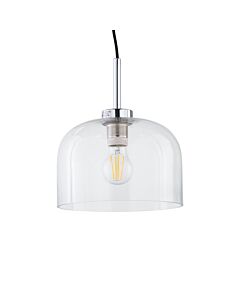 Victoria - Chrome Pendant Light with Clear Glass Shade