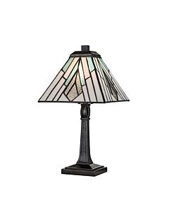 Elstead Lighting - Alderley - TF-ALDERLEY-TL-M - Vintage Bronze Tiffany Art Glass Table Lamp With Shade