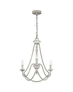 Feiss Lighting - Maryville - FE-MARYVILLE3 - Washed Grey Wood 3 Light Chandelier