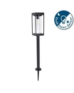 Lutec - Flair - 6988802012 - LED Black Clear Glass IP44 Solar Outdoor Spike Light
