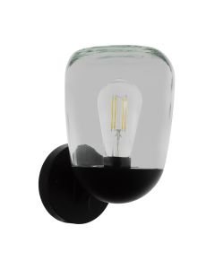 Eglo Lighting - Donatori - 98701 - Black Clear Glass IP44 Outdoor Wall Light