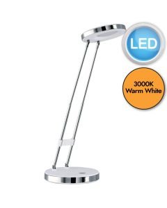 Eglo Lighting - Gexo - 93077 - LED White Chrome Task Table Lamp