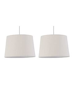 Set of 2 Zoey - Natural Linen Easy Fit Pendant or Lamp Shades