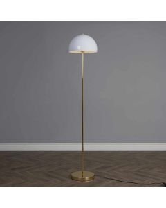 Colleen - Brass with Opal Glass Dome Floor Lamp