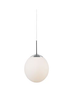 Nordlux - Cafe 20 - 39563001 - Brushed Chrome Opal Glass Ceiling Pendant Light
