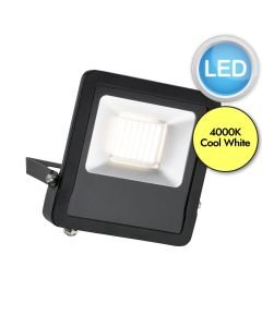 Saxby Lighting - Surge - 78968 - LED Black Clear Glass IP65 50W Outdoor Floodlight