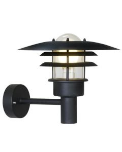 Nordlux - Lonstrup 32 - 71411003 - Black Clear Glass IP44 Outdoor Wall Light