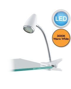 Eglo Lighting - Riccio 1 - 94329 - LED White Chrome Task Clamp Lamp