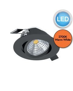 Eglo Lighting - Saliceto - 98609 - LED Black Recessed Ceiling Downlight
