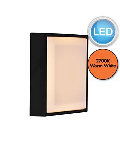 Nordlux - Oliver - 2218251003 - LED Black Opal IP54 Outdoor Bulkhead Light