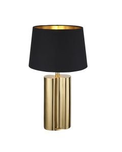 Endon Lighting - Calan - 93137 - Gold Black Table Lamp With Shade