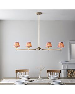 Endon Lighting - Santiago - 114989 - Aged Brass Pink 4 Light Bar Ceiling Pendant Light