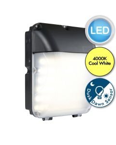 Saxby Lighting - Lucca - 67177 - LED Black Opal IP65 Outdoor Sensor Bulkhead Light