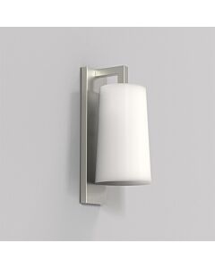Astro Lighting - Lago - 1297002 & 5019001 - Nickel White Glass IP44 Bathroom Wall Light