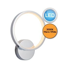 Endon Lighting - Radius - 96472 - LED Chrome White IP44 Bathroom Wall Light
