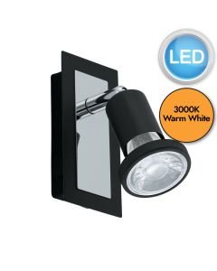 Eglo Lighting - Sarria - 94963 - LED Black Chrome Spotlight