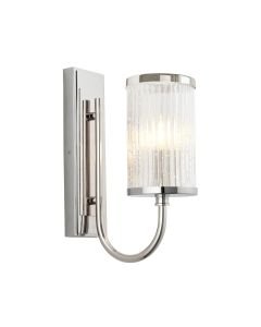 Yates - Nickel Clear Bubbled Glass Wall Light
