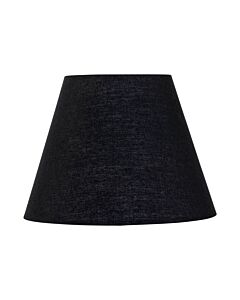 Black Cotton 20cm Diameter Tapered Fabric Lamp Shade