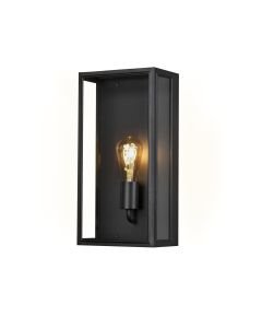 Konstsmide - Carpi - 7349-750 - Black IP44 Outdoor Half Lantern Wall Light