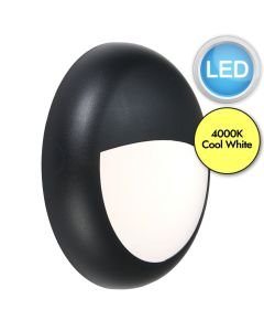Saxby Lighting - Forca - 77911 & 77892 - LED Black Opal IP65 Eyelid Bezel 12w Outdoor Bulkhead Light
