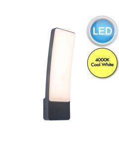 Lutec - Kira - 5288902118 - LED Dark Grey Opal IP54 Outdoor Wall Light