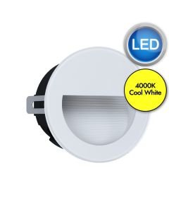 Eglo Lighting - Aracena - 99577 - LED White Black Glass IP65 Outdoor Recessed Marker Light