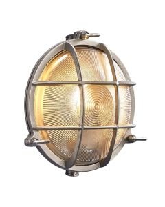 Nordlux - Polperro - 49021055 - Brushed Nickel Frosted Glass IP64 Outdoor Bulkhead Light