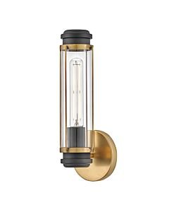 Hinkley Lighting - Masthead - HK-MASTHEAD1-HBBK - Heritage Brass Black Clear Glass IP44 Bathroom Wall Light