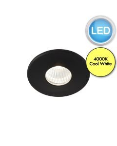 Saxby Lighting - Lalo - 99558 - LED Black Clear IP44 4000k Bathroom Recessed Ceiling Downlight