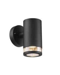 Nordlux - Birk - 45521003 - Black Clear Glass IP44 Outdoor Wall Washer Light