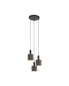 Eglo Lighting - Concessa 1 - 97684 - Dark Bronze Cappuccino 3 Light Ceiling Pendant Light