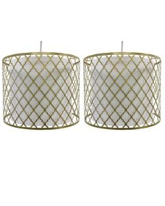 Pair of Gold Cut Out Light Shades