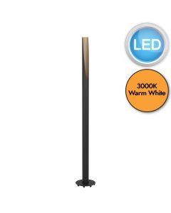 Eglo Lighting - Barbotto - 900877 - LED Black Wood Floor Lamp