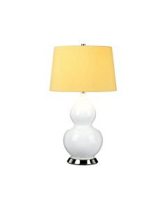 Elstead Lighting - Isla - ISLA-PN-TL-YELLOW - White Nickel Yellow Ceramic Table Lamp With Shade