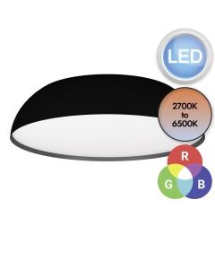 Eglo Lighting - Tollos-Z - 900407 - LED Black White 3 Light Flush Ceiling Light