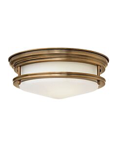 Quintiesse - QN-HADRIAN-FS-BR-OPAL - Hadrian 2 Light Flush Mount - Opal Glass - Brushed Bronze