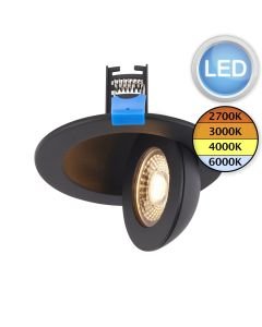 Saxby Lighting - Shield360 - 106537 - LED Black IP44 Bathroom Recessed Fire Rated Ceiling Downlight