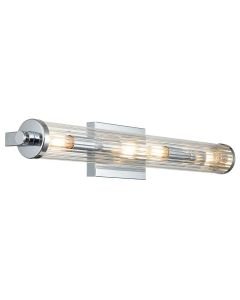 Quintiesse - Azores - QN-AZORES4-PC - Chrome Clear Glass 4 Light IP44 Bathroom Strip Wall Light