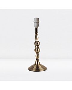 Antique Brass Stick Table Lamp Base with Decorative Stem