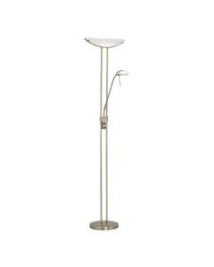 Eglo Lighting - Baya - 85974 - Bronze White Glass Mother & Child Floor Lamp